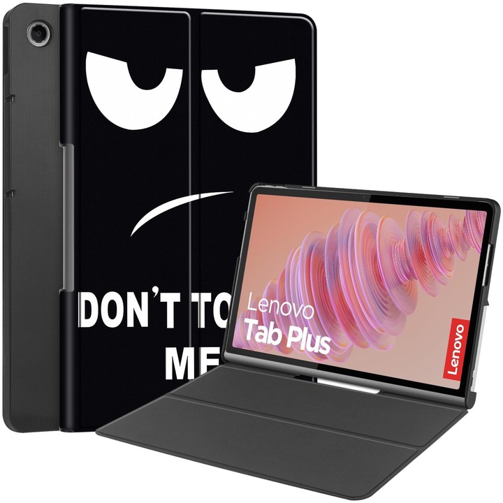 Husa tableta, XGSM, pentru Lenovo Tab Plus, don't touch me, cu functie stand