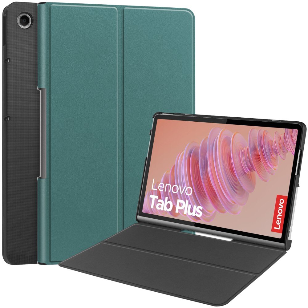 Husa tableta XGSM pentru Lenovo Tab Plus, verde, cu functie de suport, usoara, tripla