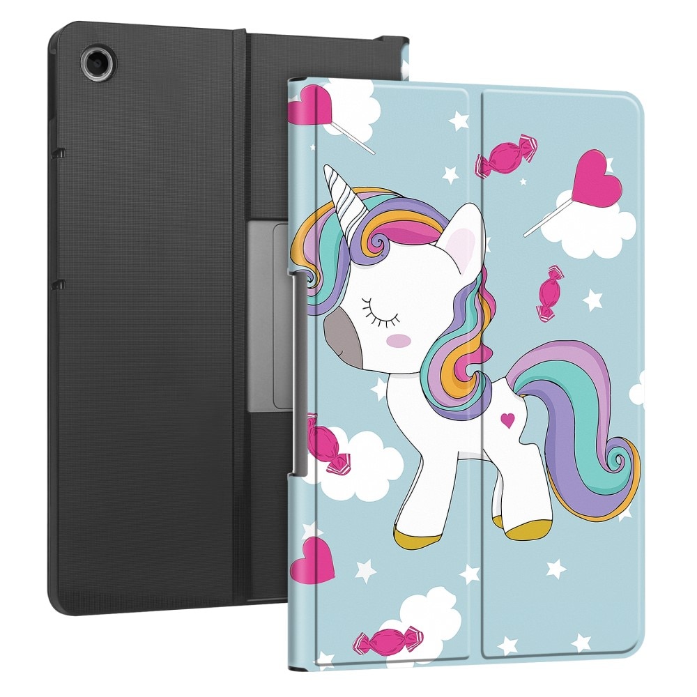 Husa tableta XGSM, Smartcase, unicorn, 3 piese, pentru Lenovo Tab Plus