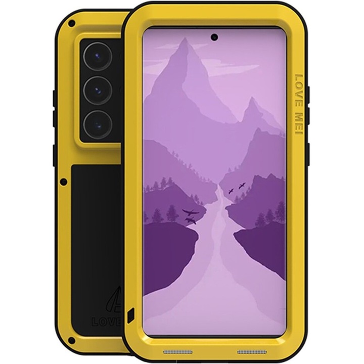 Husa Powerful Defender pentru Samsung Galaxy S24 Ultra, Love Mei, TPU / Sticla securizata, Multicolor