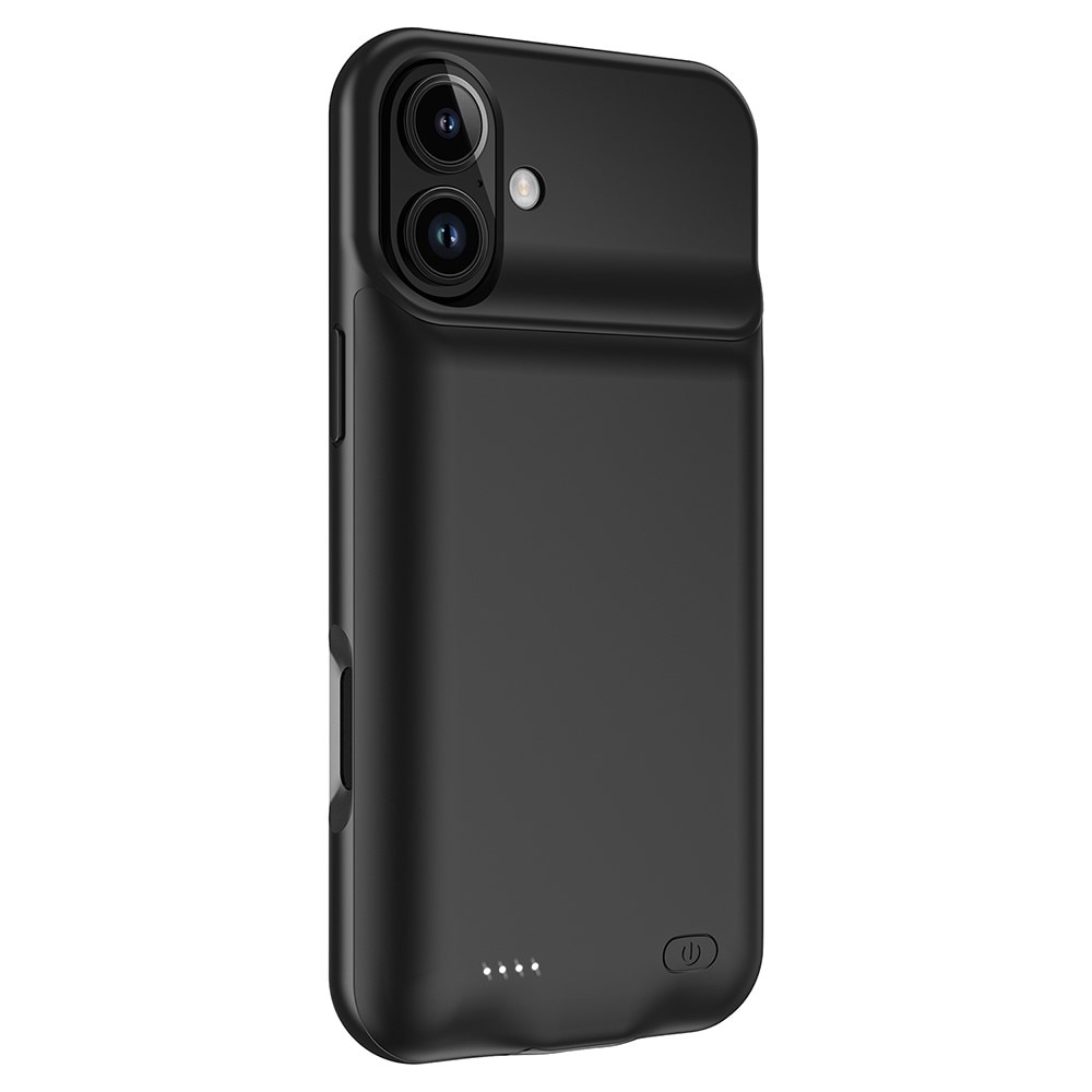 Husa telefon cu baterie 7000mAh, XGSM, protectie suplimentara, neagra, pentru iPhone 16