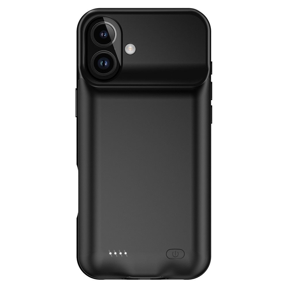 Husa telefon cu baterie 7000mAh, XGSM, protectie suplimentara, neagra, pentru iPhone 16