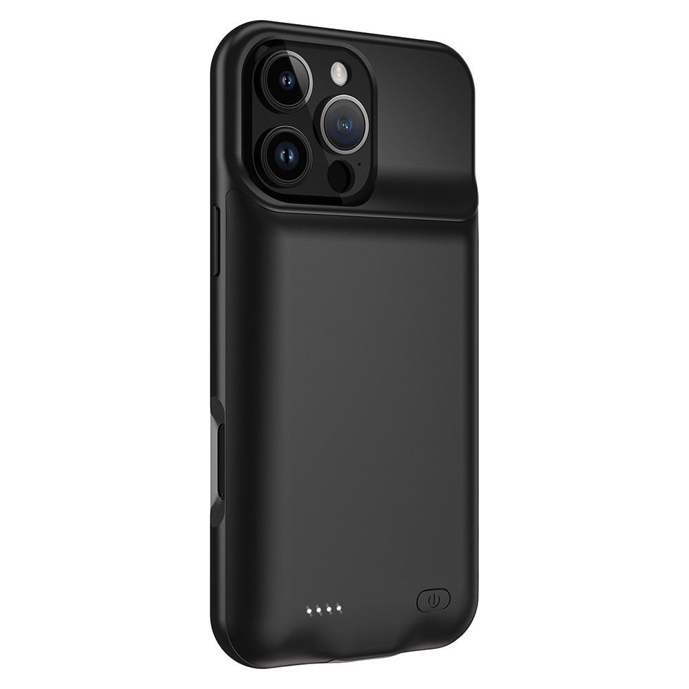 Husa telefon cu baterie 7000mAh, XGSM, protectie suplimentara, neagra, pentru iPhone 16 Pro