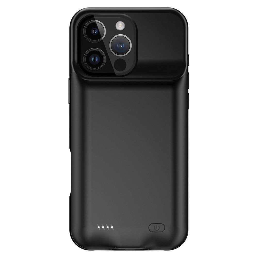 Husa telefon cu baterie 7000mAh, XGSM, protectie suplimentara, neagra, pentru iPhone 16 Pro