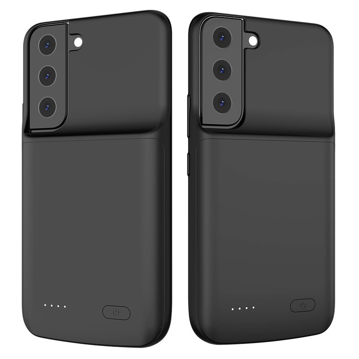 Husa cu baterie 4700mAh, XGSM, pentru Samsung Galaxy S22, silicon, negru