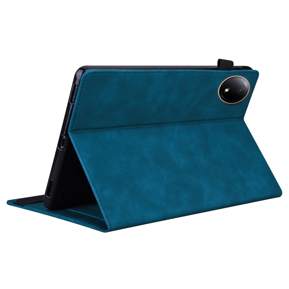 Husa tableta, XGSM, Piele ecologica / Silicon, Pentru Xiaomi Redmi Pad SE 8.7, Suport, Loc pentru stylus, Albastru