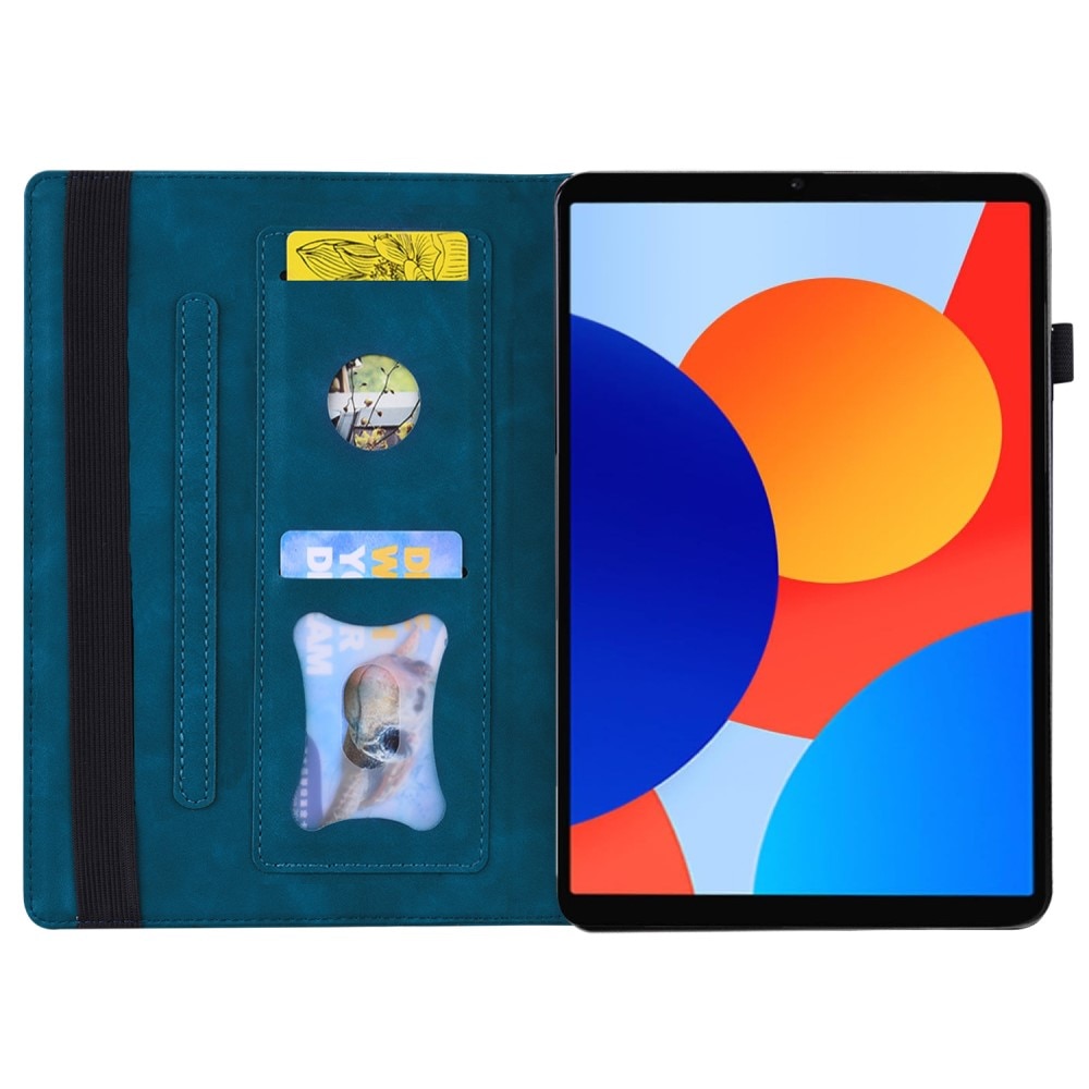 Husa tableta, XGSM, Piele ecologica / Silicon, Pentru Xiaomi Redmi Pad SE 8.7, Suport, Loc pentru stylus, Albastru