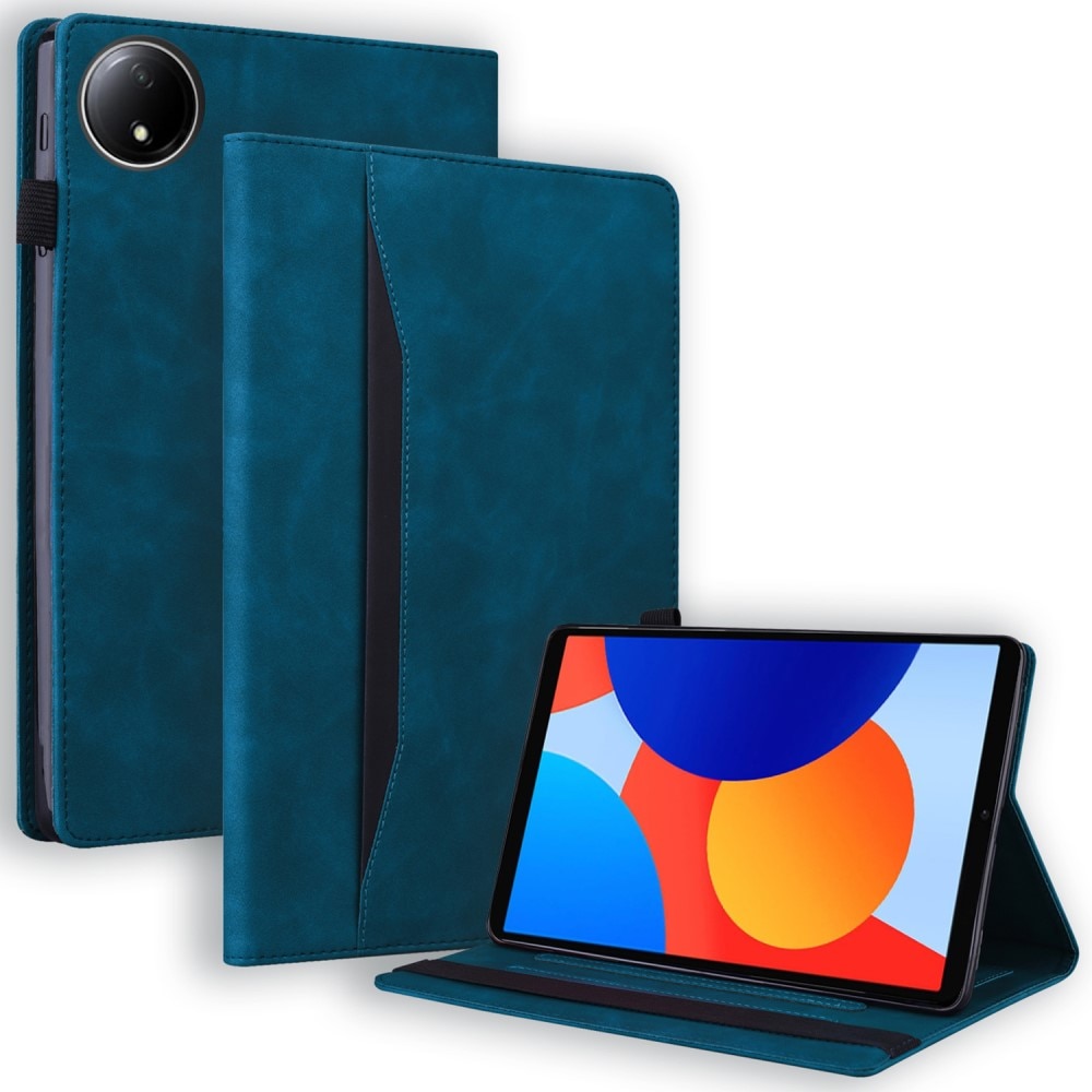 Husa tableta, XGSM, Piele ecologica / Silicon, Pentru Xiaomi Redmi Pad SE 8.7, Suport, Loc pentru stylus, Albastru
