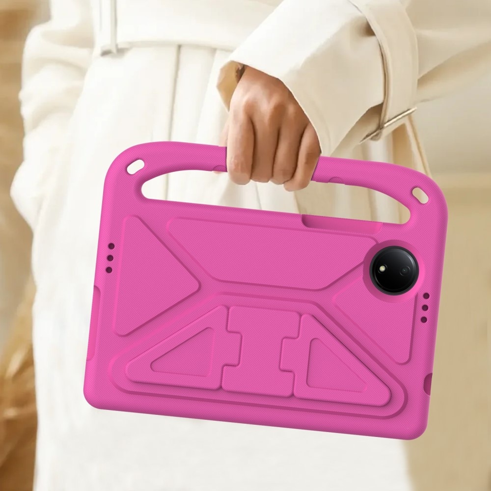 Husa tableta copii, XGSM, pentru Xiaomi Redmi Pad SE 8.7, roz, cu suport, loc pentru stilou, protectie extrema