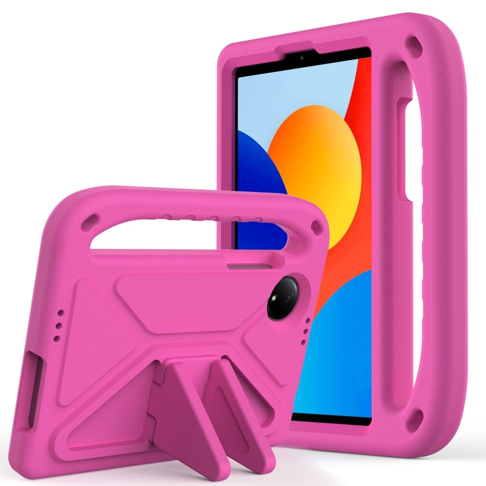 Husa tableta copii, XGSM, pentru Xiaomi Redmi Pad SE 8.7, roz, cu suport, loc pentru stilou, protectie extrema