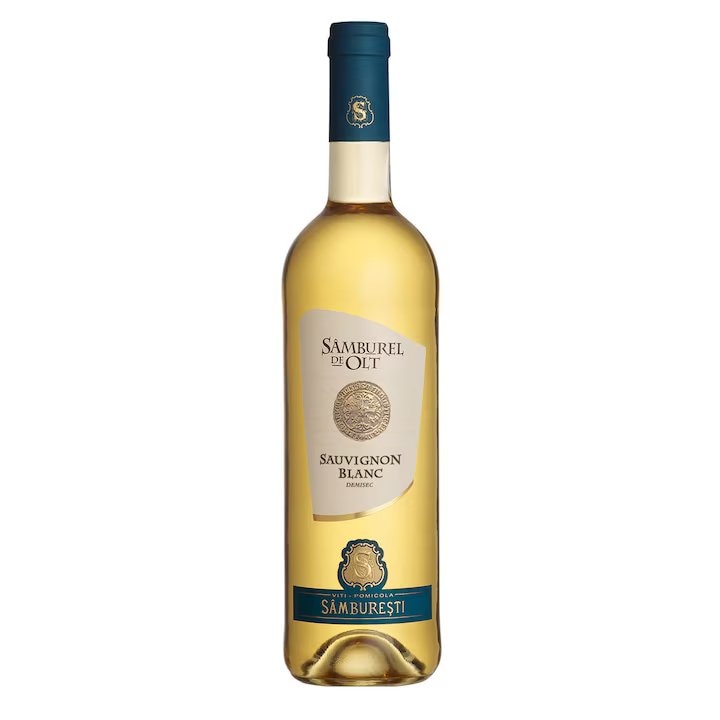 Vin Samburel de Olt Sauvignon Blanc alb demisec, 0.75 l