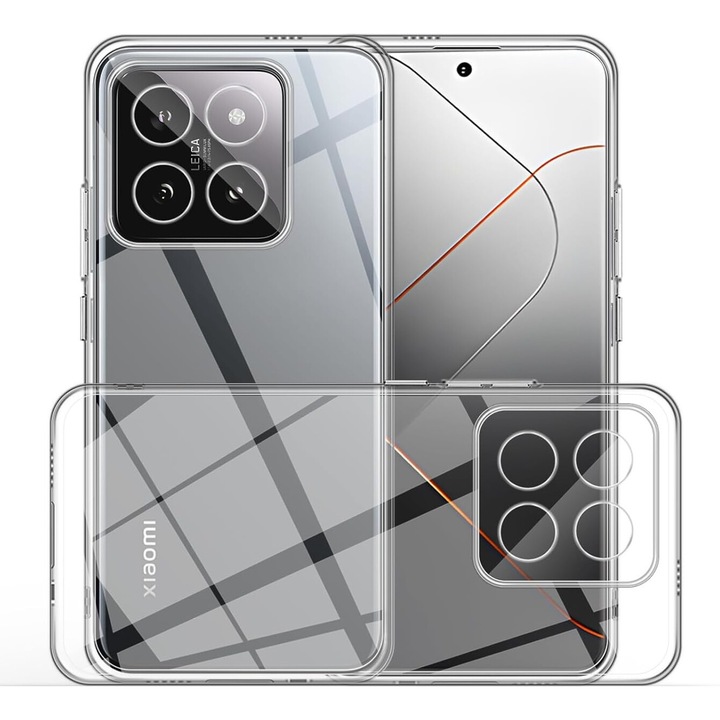Кейс за Xiaomi 14T Pro Anti-Shock 1.5мм с прозрачна защита на стъклата