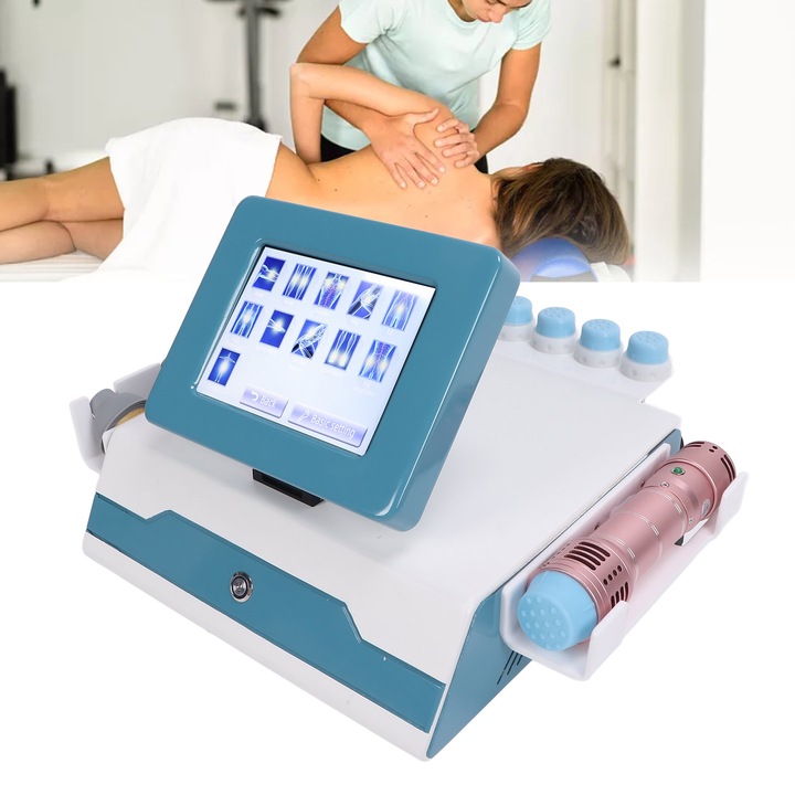 Jormftte lökéshullám-terápiás készülék, 6 masszázsfej, 180W, 36x34x10cm, merevedési zavarok és krónikus fájdalmak kezelésére