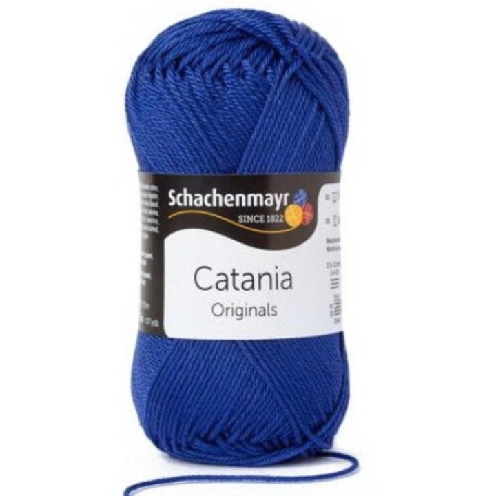 Fir de crosetat si tricotat, 100% bumbac, grosime fir nr 2 Fine, lungime 125 m, 50g, Catania monaco 00420