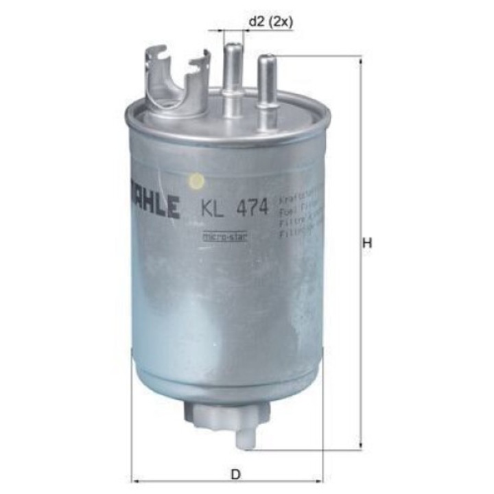 Üzemanyagszűrő MAHLE KL 474