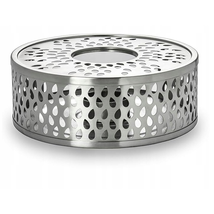 Incalzitor de cafea si ceai, CREANO, Otel inoxidabil, Diametru 15,5 cm, Argintiu