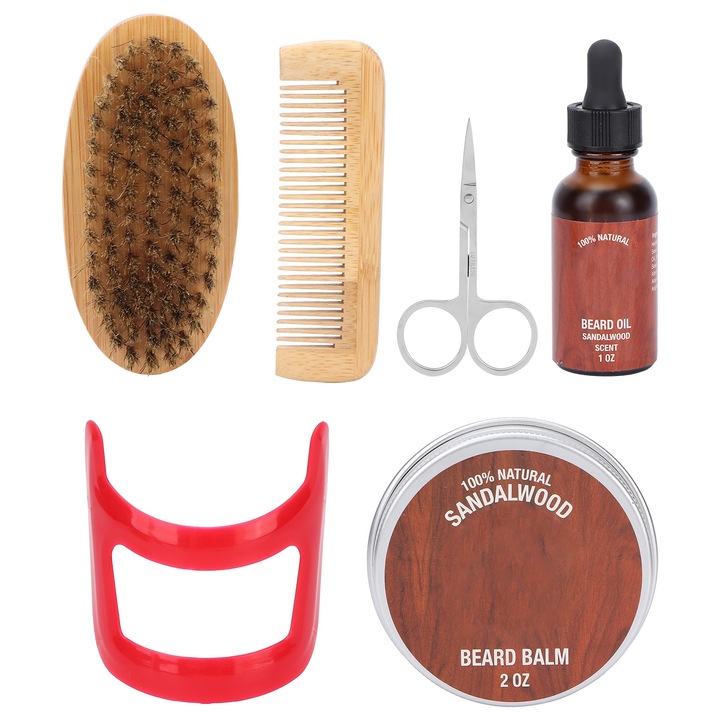 Jormftte szakállápoló készlet, szakállolaj 30ml, szakállkrém 60g, fésűvel és ollóval