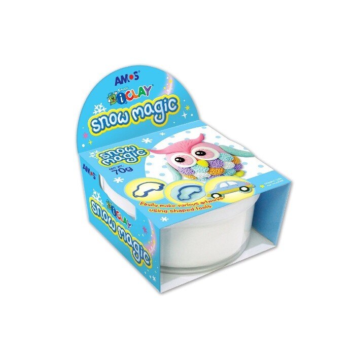 Plastilina AMOS SM70 Snow Magic 70g/set alba