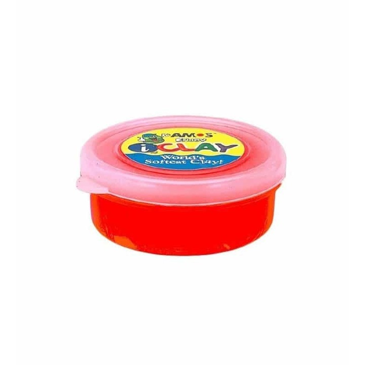 Plastilina iClay Amos, 18g/cutie, rosu