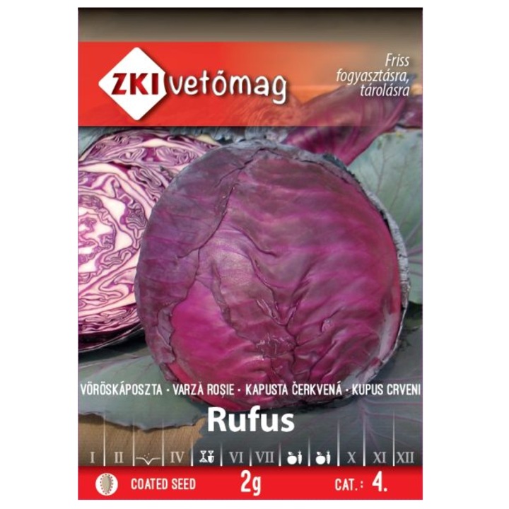 Seminte de varza rosie rufus ZKI, 2gr