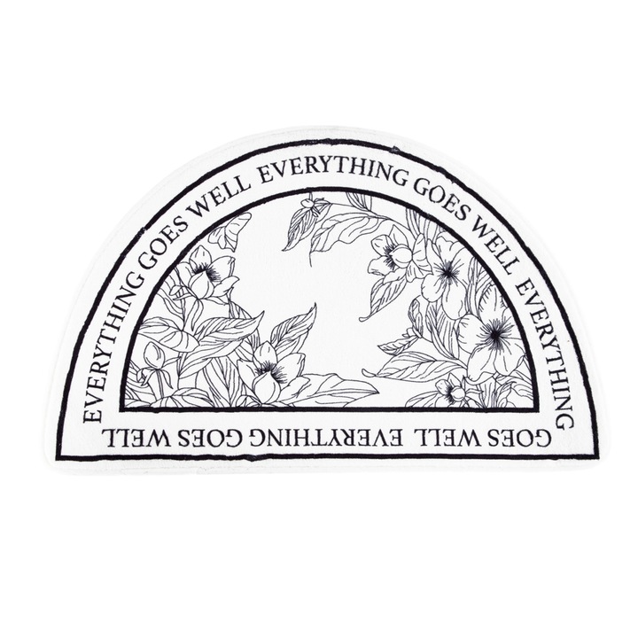 Covor de baie PUELLA din microfibra semi-circular 50x80 cm HOMLA