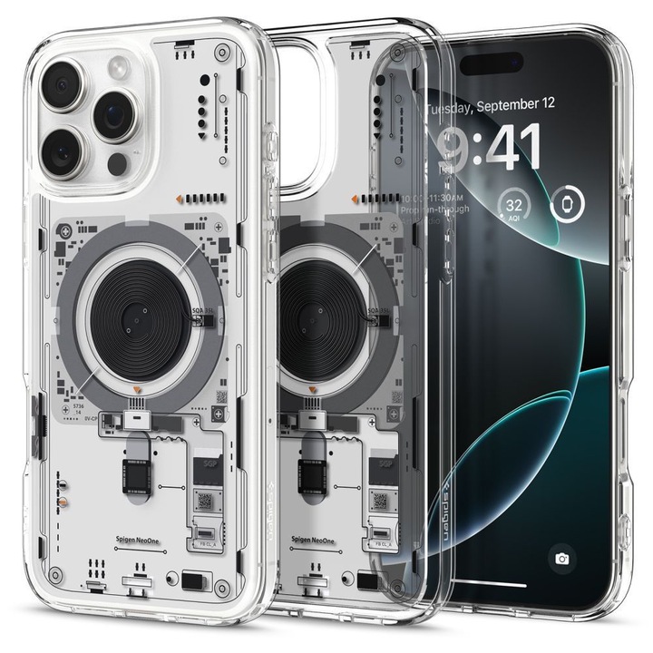 Премиум калъф за iPhone 16 Pro Max Spigen - Ultra Hybrid Zero One Magsafe - Бял