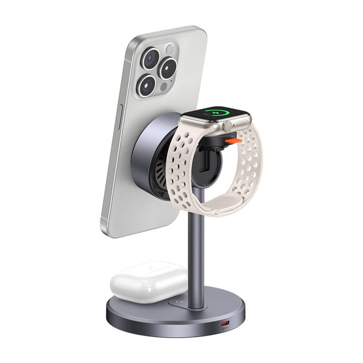 Vezeték nélküli töltőállomás, Mcdodo, 15W, 3 az 1-ben