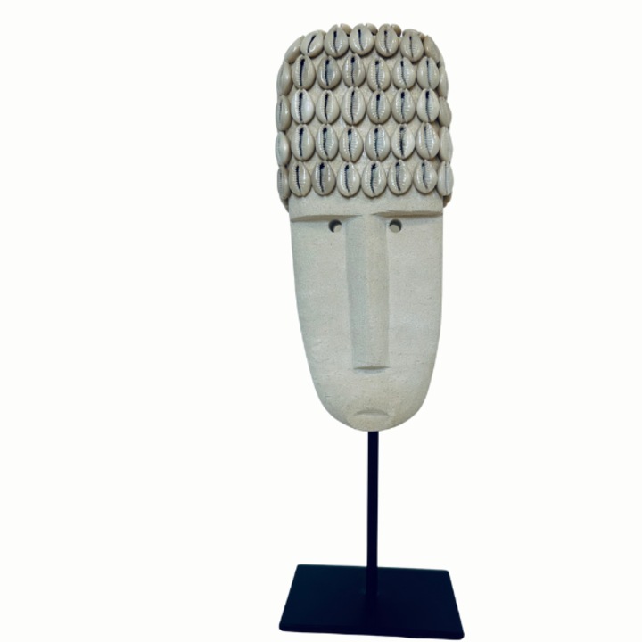 Dekoratív figura, Monnarita, Kő, 39 x 11 cm, Szürke