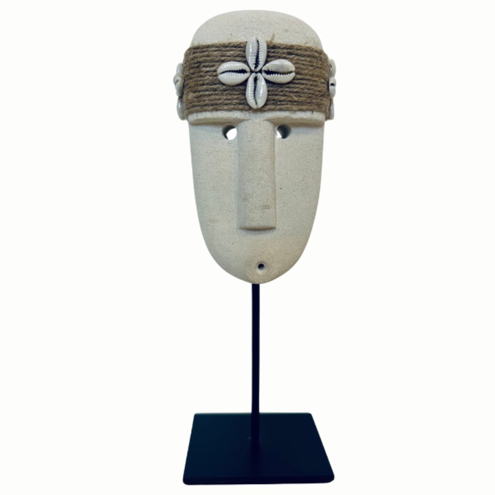 Dekoratív figura, Monnarita, Kő, 27 x 9 cm, Szürke