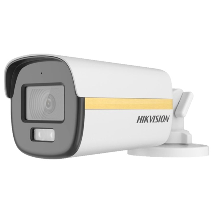 Аналогова камера ColorVU Dual Light 2MP, 2.8mm обектив, IR 40m, бяла светлина 40m микрофон, HIKVISION DS-2CE12DF3T-LFS-2.8mm