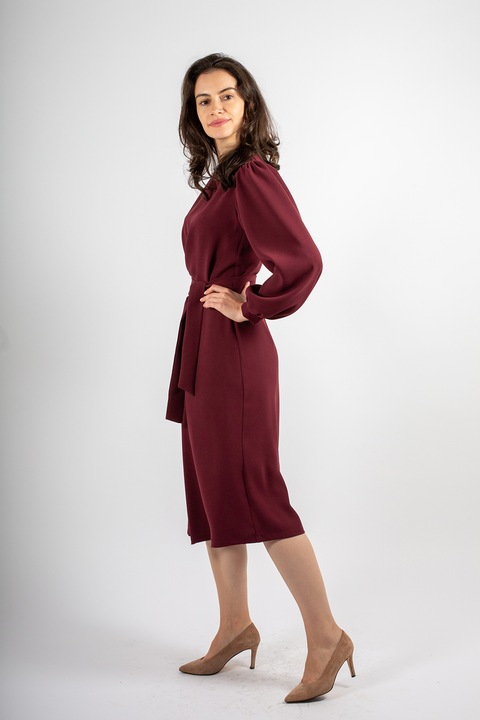 Couture de Marie, Rochie midi evazata Sonja, Visiniu