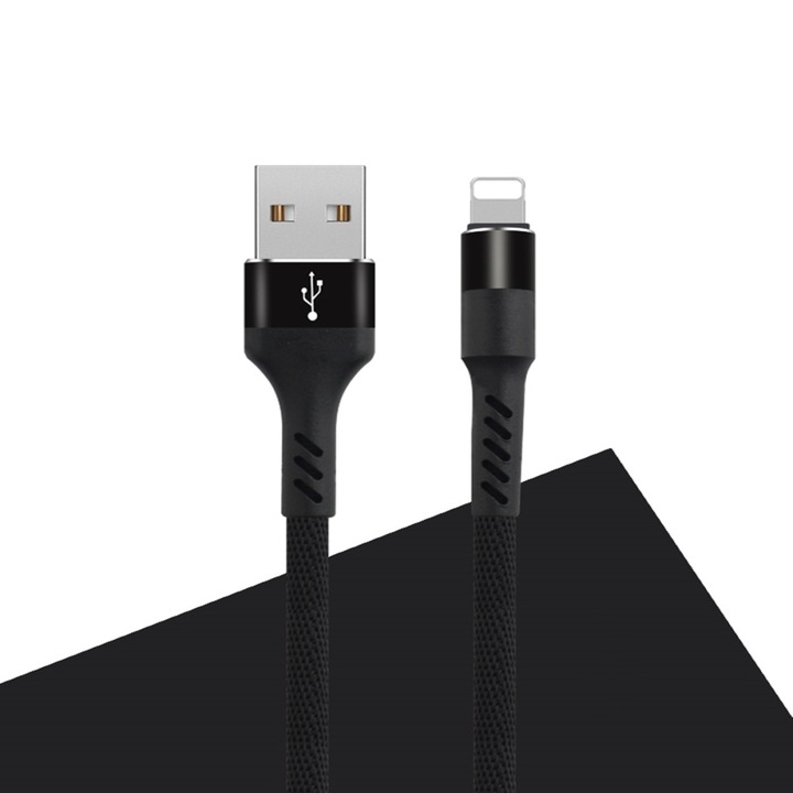 Maxlife Mxuc-01 kábel Usb - Lightning 1.0 M 2a Nylon Black