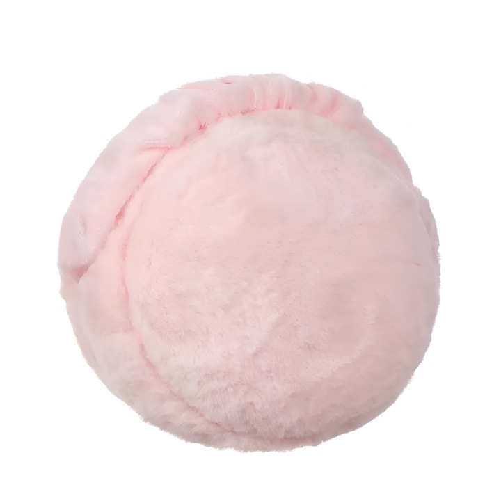 Nausnici de iarna pentru femei, Livoyn, roz, material plus, dimensiuni 19x18cm, set compact