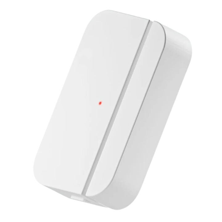 Senzor de deschidere pentru usi si ferestre Spreest®, DS200, fara fir, 433 MHz, eV1527, contact magnetic pentru sistem de alarma GSM si WiFi, raza de actiune de 100 m, protectie impotriva sabotajului, notificare la nivel scazut al bateriei, montare 3M