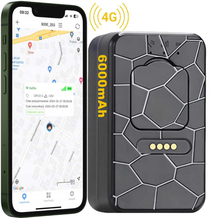 GPS тракер G50M, 6000 mAh, 4G, IP67, 84.5x45x31.5mm, пълен комплект