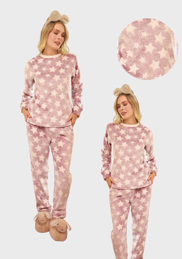 Pijama pentru dama, Roz, L - eMAG.ro