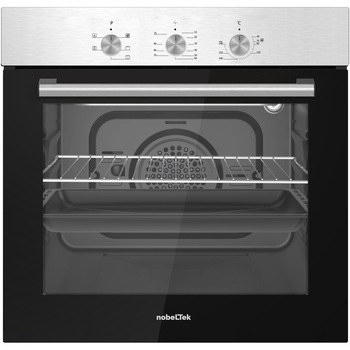Cuptor incorporabil Nobeltek NBIO-614IX-1, Electric, 56 l, 5 functii, Timer mecanic, Ventilator de racire, Inox