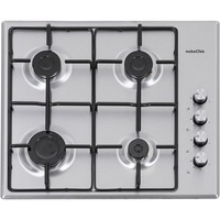 Plita incorporabila Nobeltek NHBG-6400IX, Gaz, 4 arzatoare, Aprindere buton, Siguranta arzatoare, 60 cm, Inox