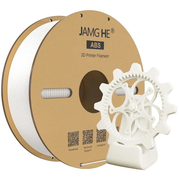 Filament ABS Jamghe White alb 1kg