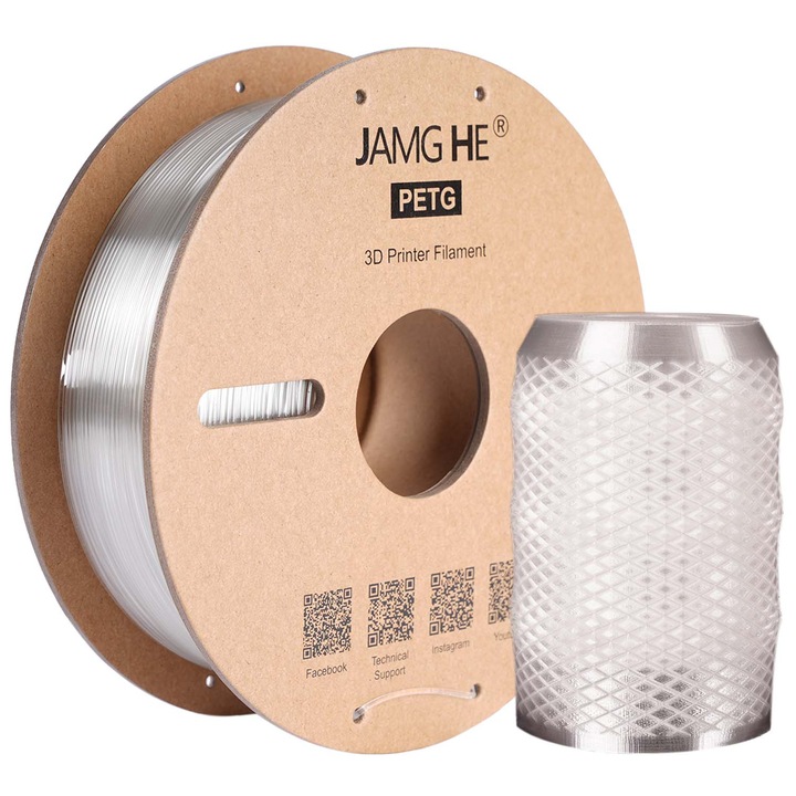 Филамент PET-G Jamghe Transparent 1кг