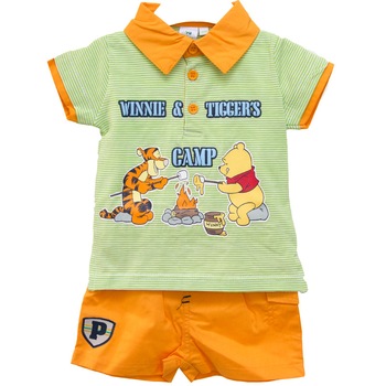 Set tricou si pantaloni scurti Winnie verde portocaliu, Verde/Portocaliu Set tricou si pantaloni scurti Winnie verde portocaliu, Verde/Portocaliu