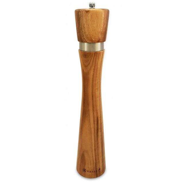 Rasnita pentru sare si piper Kassel 93573, lemn de salcam, mecanism ceramica