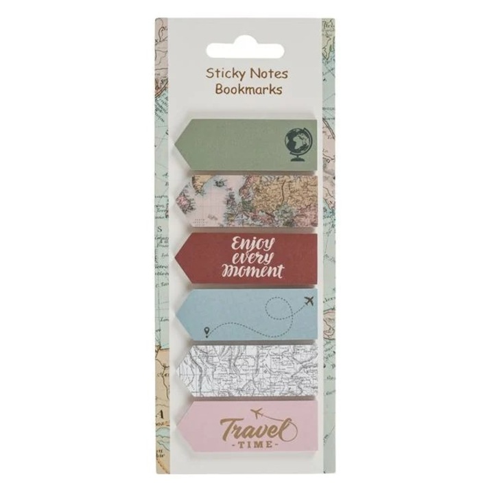 Set notite adezive pentru indexare Antbro® cu 250 file in forma de sageata cu model harta, 5.5x2cm