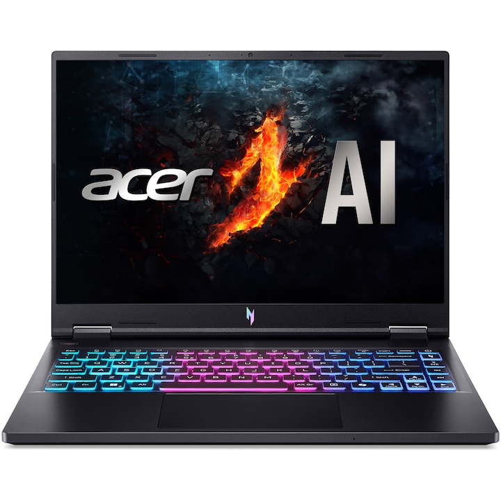 Acer Nitro 14 AN14-41-R74Y Gaming Laptop AMD Ryzen™ 5 8645HS processzorral akár 5,0 GHz-ig, 14,5" WUXGA, IPS, 120Hz, 16GB LPDDR5X RAM, 512GB SSD, NVIDIA® GeForce RTX™ 4050 6GB GDDR6, No OS, Fekete
