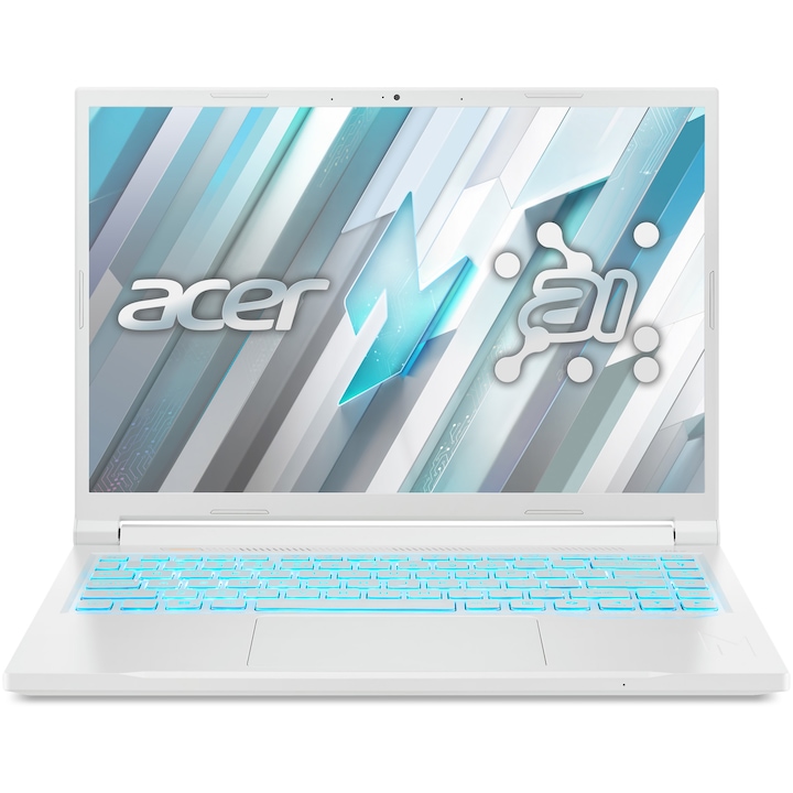 Acer Nitro V14 ANV14-61-R70E Gaming laptop AMD Ryzen™ 7 8845HS processzorral akár 5,1 GHz-ig, 14,5" WUXGA, IPS, 120Hz, 16GB DDR5 RAM, 512GB SSD, NVIDIA® GeForce RTX™ 3050 6GB GDDR6, No OS, Gyöngyfehér