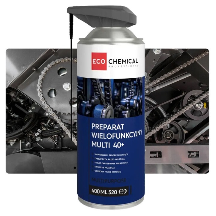 Preparat multifunctional ECOChemical Multi 40+ EVO, 400ml, lubrifiant, protectie impotriva coroziunii, aplicator EVO