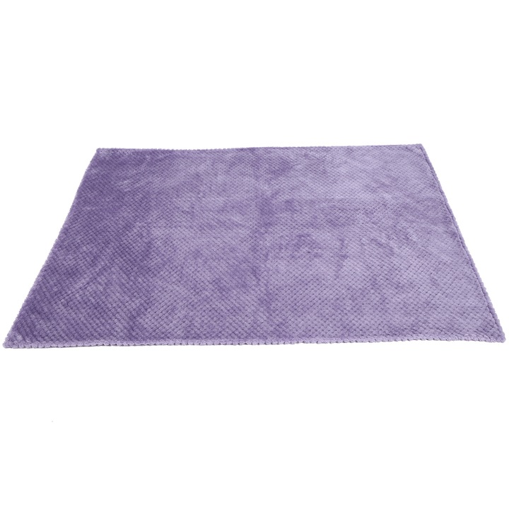 Culcus pentru animale Enforose, patura lavabila, material moale, rezistent la uzura, violet, 100x80cm