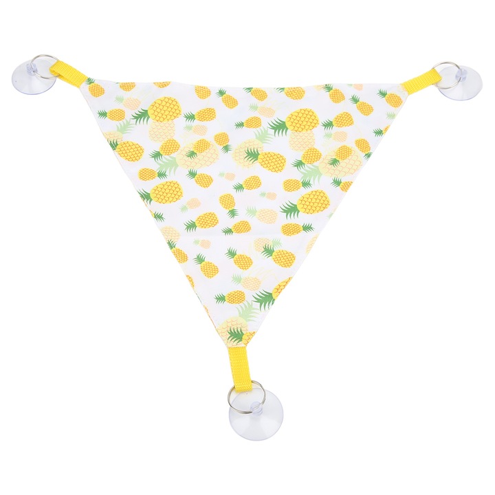 Set 2 hamace pentru reptile, Enforose, triunghiular, material moale, model fructe, multicolor