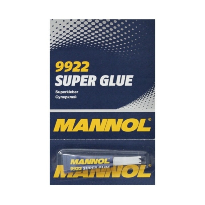Adeziv Mannol super glue 3g, universal, transparent