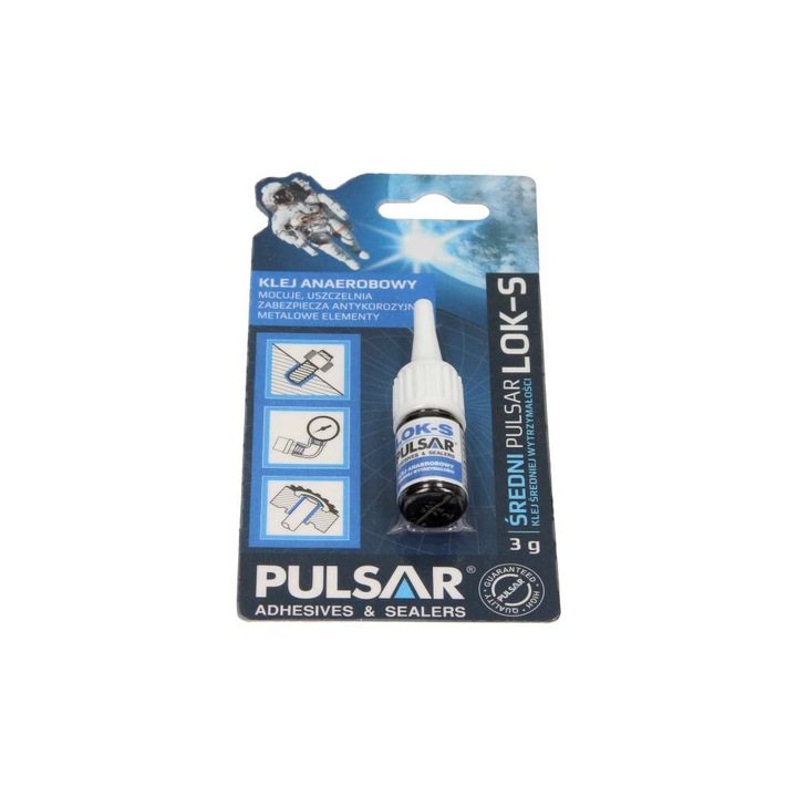 Pulsar ragasztó, 3g, közepes, anaerob, menetvédelemre